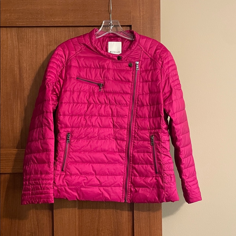 SPANNER Vibrant Pink Quilted Puffer Jacket